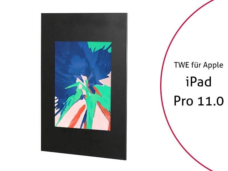 TabLines TWE069B Tablet Wandeinbau für Apple iPad Pro 11, schwarz