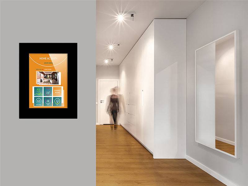 TabLines TWE083B Tablet Wandeinbau für Samsung Tab S6, schwarz