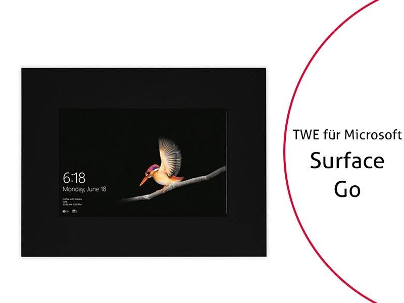 TabLines TWE081B Tablet Wandeinbau für Microsoft Surface Go (1. Gen.), schwarz