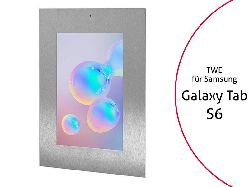 TabLines TWE084E Tablet Wandeinbau für Samsung Tab S6, DS, Edelstahl