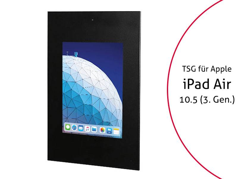 TabLines TWE075B Tablet Wandeinbau für Apple iPad Air 3 10.5 (2019), DS, schwarz