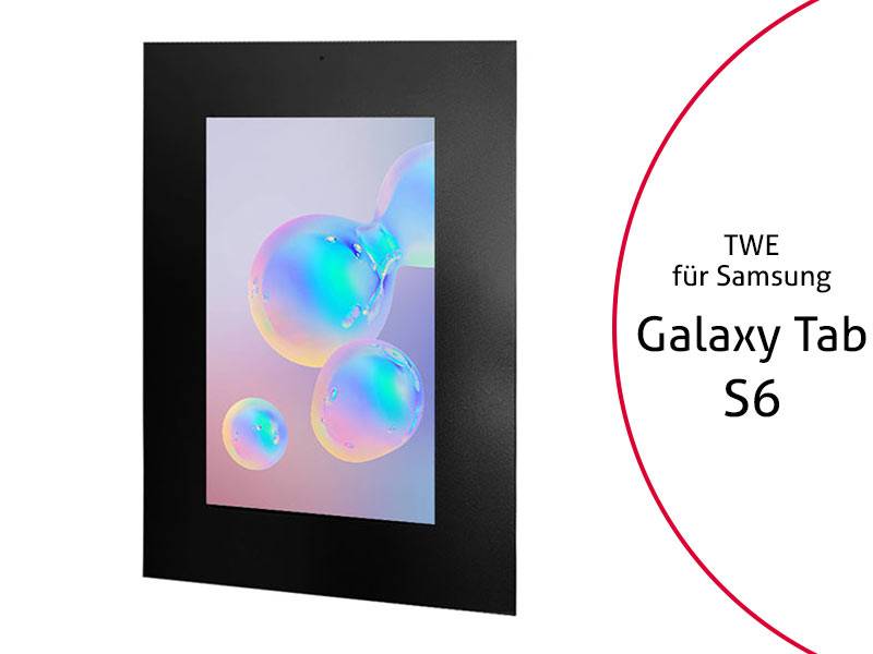 TabLines TWE084B Tablet Wandeinbau für Samsung Tab S6, DS, schwarz