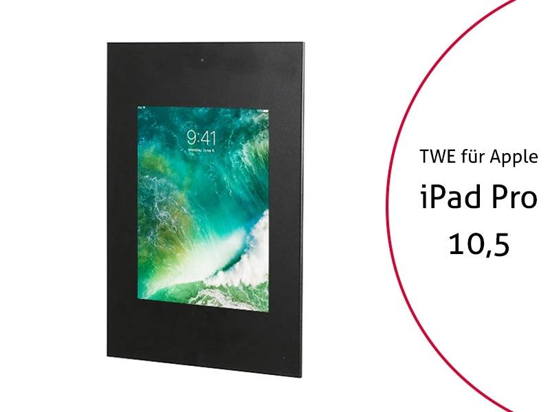 TabLines TWE059B Tablet Wandeinbau für Apple iPad Pro 10.5, DS, schwarz