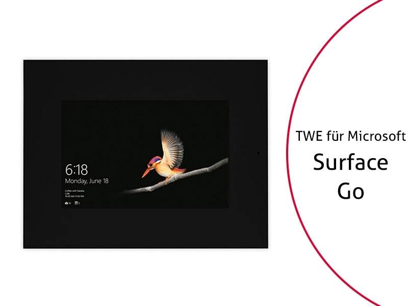 TabLines TWE082B Tablet Wandeinbau für Microsoft Surface Go (1. Gen.), DS, schwa...