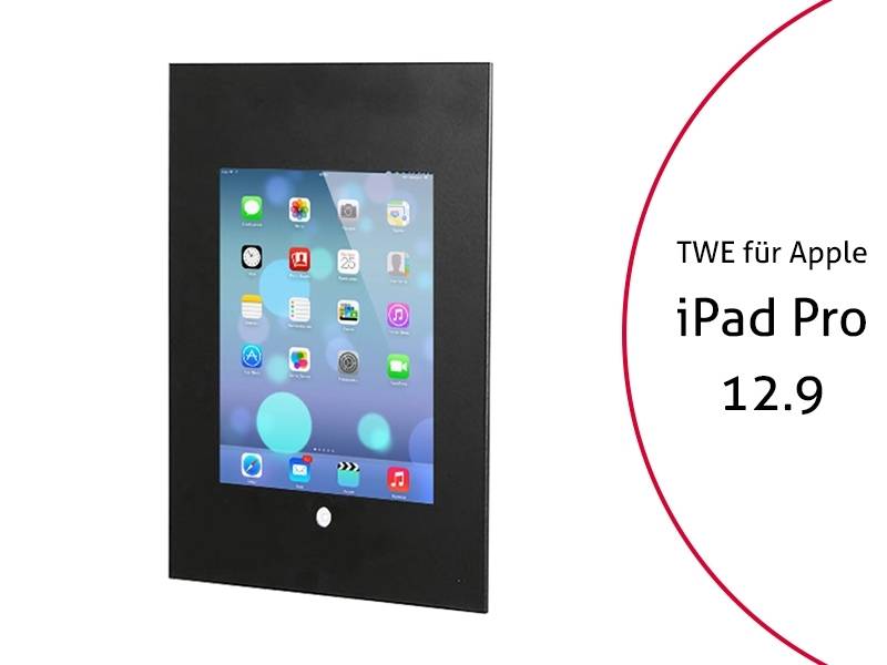 TabLines TWE031B Tablet Wandeinbau für Apple iPad Pro 12.9 (1./2. Gen.) HB, schw...