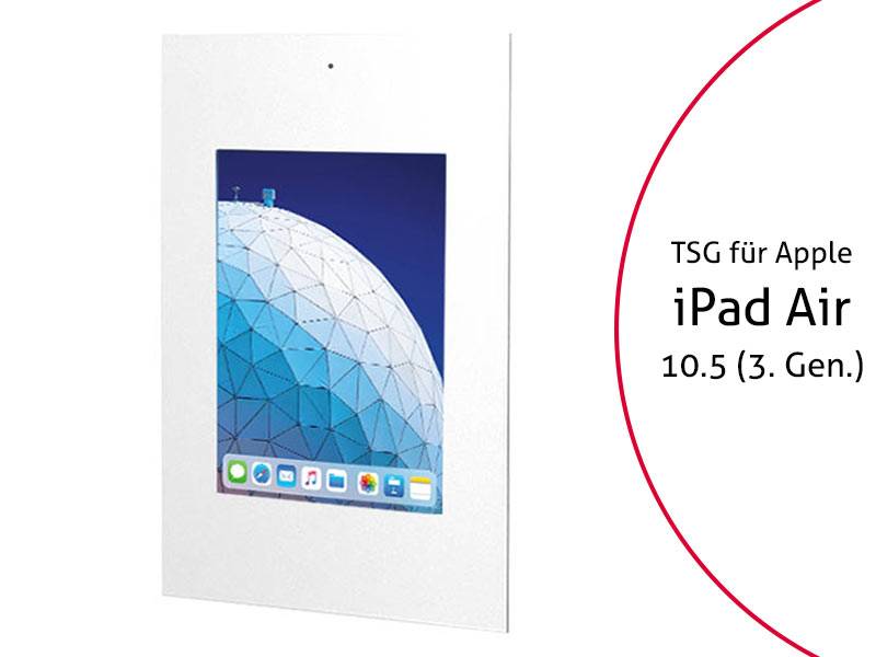 TabLines TWE075W Tablet Wandeinbau für Apple iPad Air 3 10.5 (2019), DS, weiß