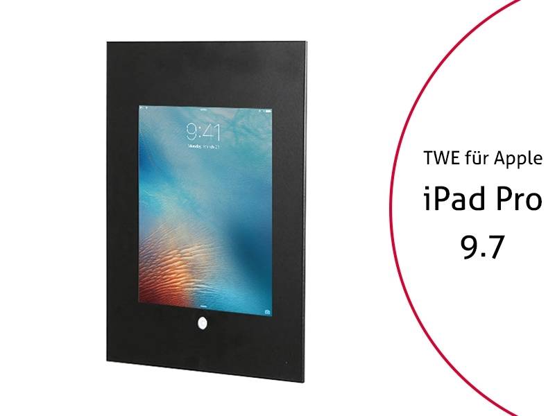 TabLines TWE045B Tablet Wandeinbau für Apple iPad Pro 9.7 HB, schwarz