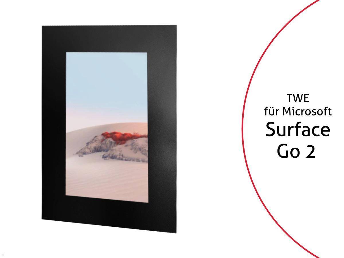 TabLines TWE094B Tablet Wandeinbau für Microsoft Surface Go 2, schwarz