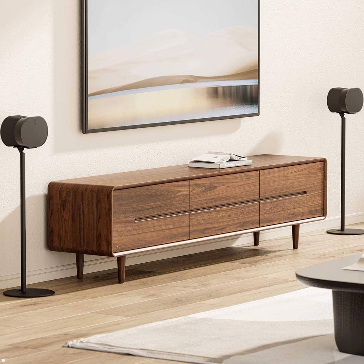 TecLines TLH005B 2x Lautsprecher Ständer für Sonos Era 300, schwarz