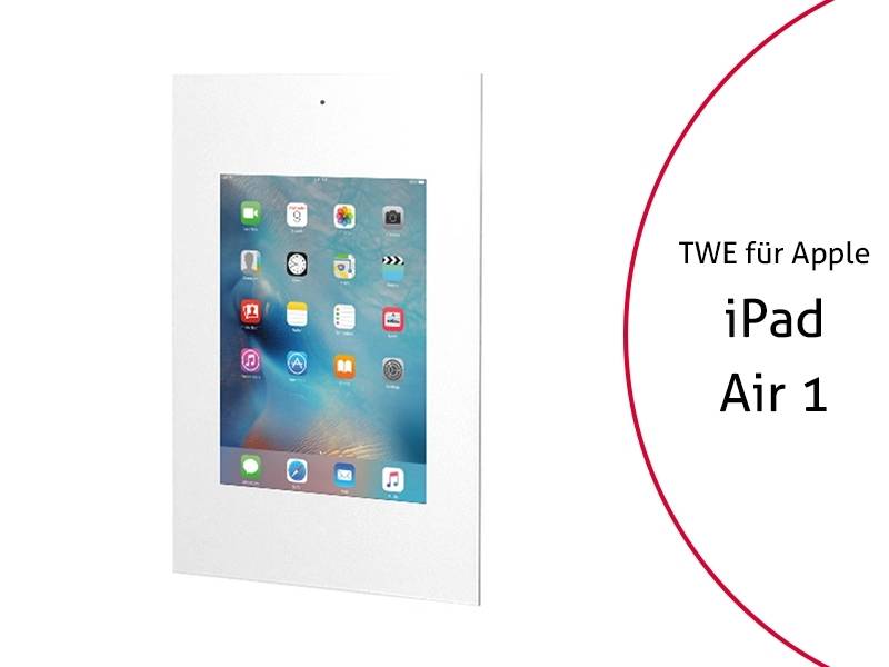 TabLines TWE053W Tablet Wandeinbau für Apple iPad Air 1 DS, weiß