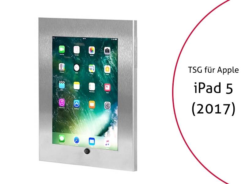 TabLines TSG042E Tablet Schutzgehäuse für Apple iPad 5 (2017), HB, Edelstahl