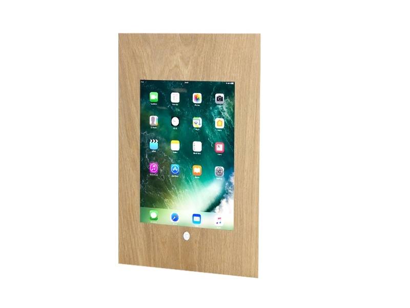TabLines TWE035O Tablet Wandeinbau für Apple iPad 5 (2017), HB, Eiche