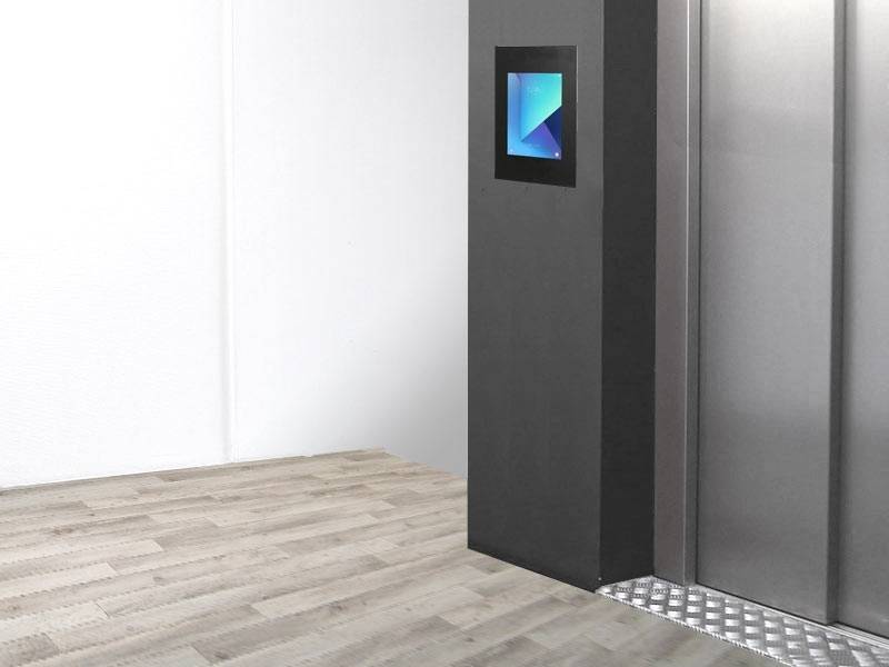 TabLines TWE038B Tablet Wandeinbau für Samsung Tab S3 9.7, schwarz