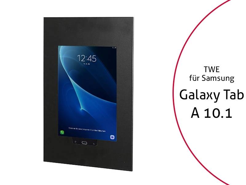 TabLines TWE049B Tablet Wandeinbau für Samsung Tab A 10.1 (2016) - HB, schwarz