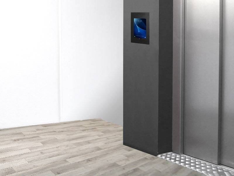 TabLines TWE049B Tablet Wandeinbau für Samsung Tab A 10.1 (2016) - HB, schwarz