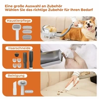 Katio Kadio Hundeschermaschine mit Tierhaar Staubsauger, Profi Haustierpflegeset mit 8 Tierpflegewerkzeugen Grau Katio Kadio Hundeschermaschine mit Tierhaar Staubsauger, Profi Haustierpflegeset mit 8 Tierpflegewerkzeugen Grau