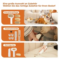 Katio Kadio Hundeschermaschine mit Tierhaar Staubsauger, Profi Haustierpflegeset mit 8 Tierpflegewerkzeugen Gelb Katio Kadio Hundeschermaschine mit Tierhaar Staubsauger, Profi Haustierpflegeset mit 8 Tierpflegewerkzeugen Gelb