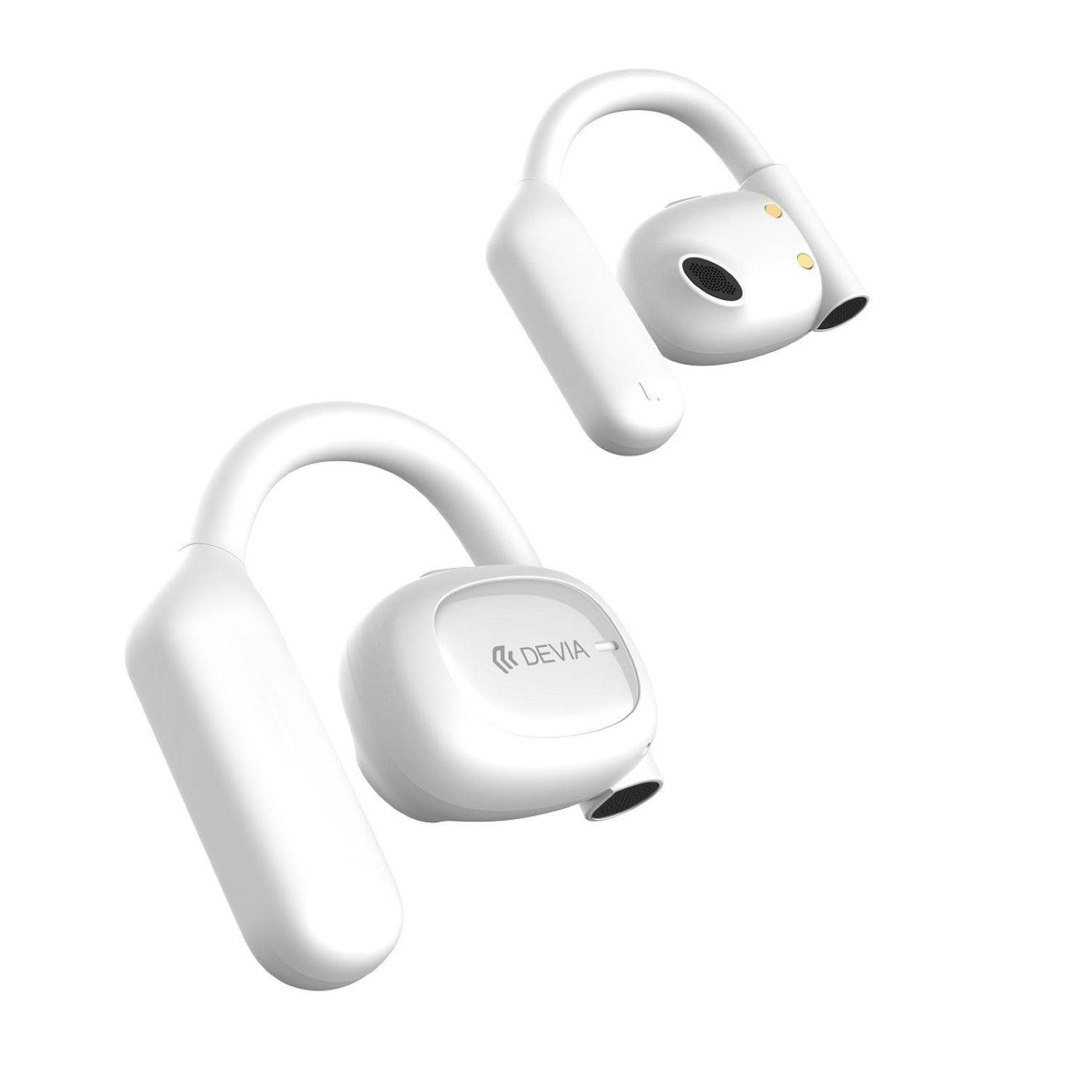 Devia Kabellose Kopfhörer Over-Ear-Kopfhörer mit Bluetooth 5.3-Technologie Wireless Stereo 800 mAh Weiß