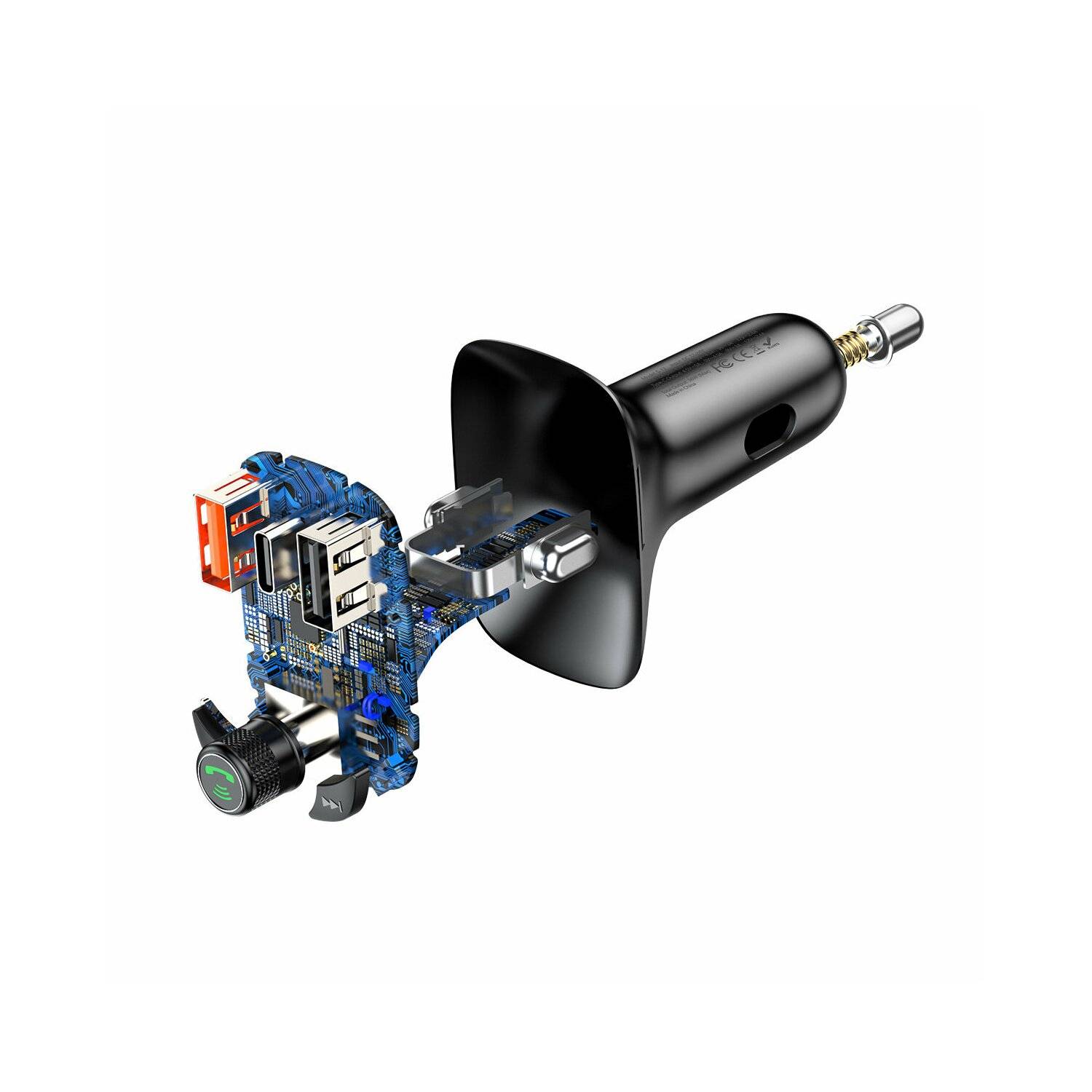 Bluetooth-Sender / Autoladegerät Baseus S-13 (Overseas Edition) – Schwarz