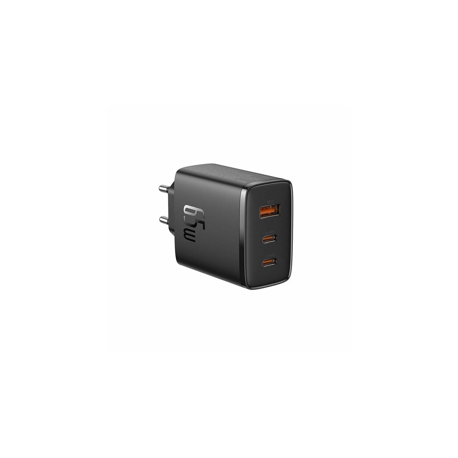 Baseus Cube Pro 65W GaN-Ladegerät 2x USB-C USB-A - Schwarz