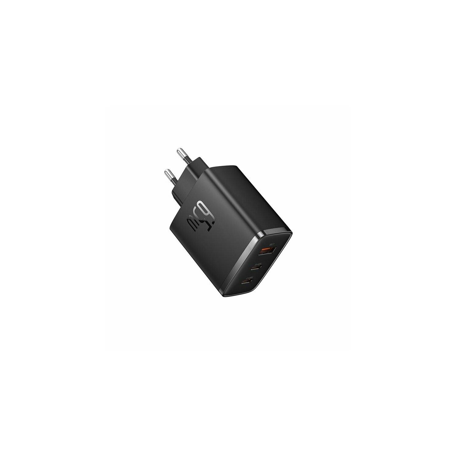 Baseus Cube Pro 65W GaN-Ladegerät 2x USB-C USB-A - Schwarz