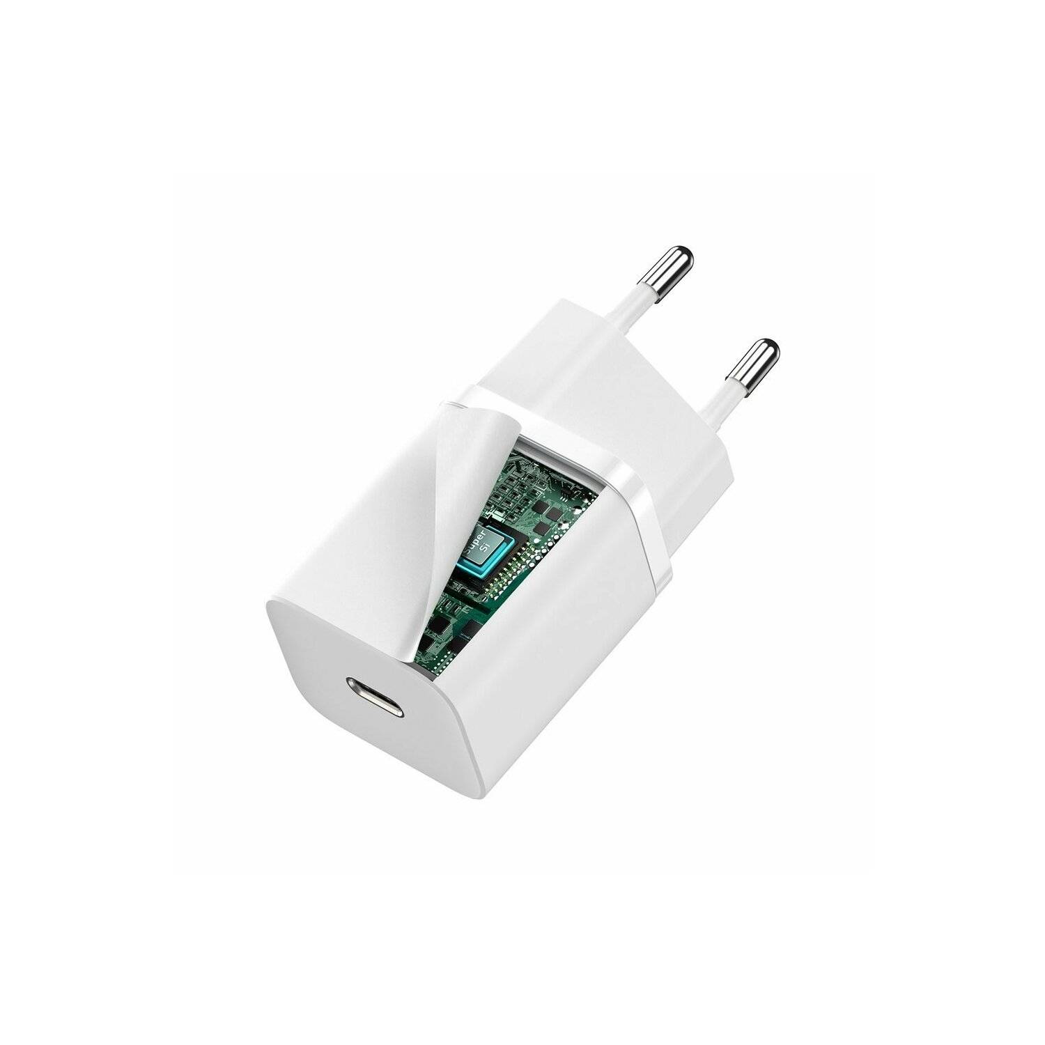 Baseus Super Si 1C Schnellladegerät USB Typ C 30W Power Delivery Quick Charge weiß (CCSUP-J02)