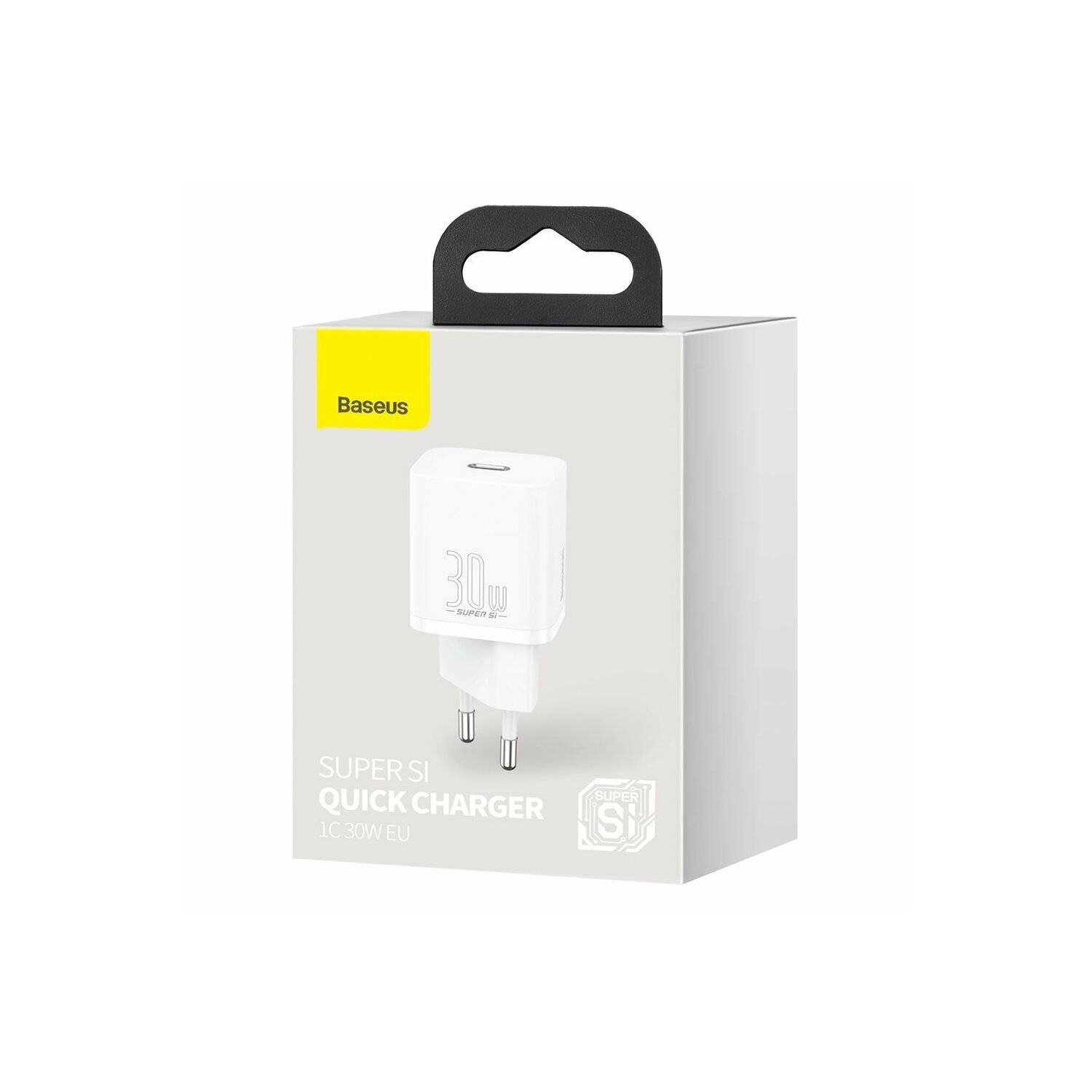 Baseus Super Si 1C Schnellladegerät USB Typ C 30W Power Delivery Quick Charge weiß (CCSUP-J02)