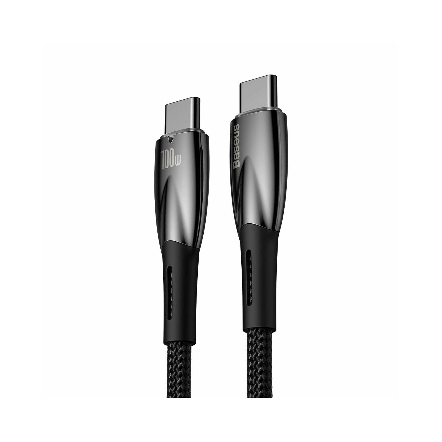 Baseus Glimmer Series Schnellladekabel USB-C 480 Mbit/s PD 100 W 1 m Schwarz