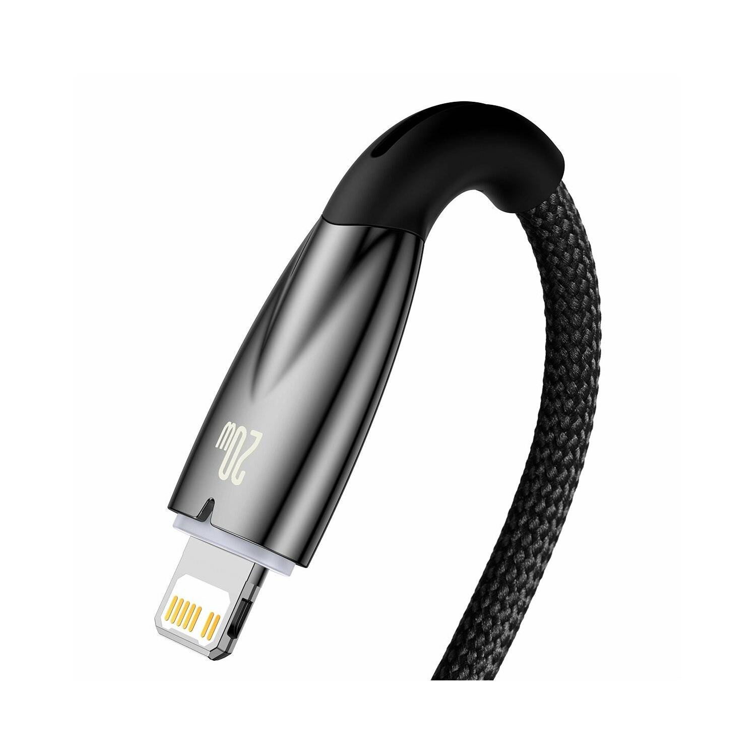 Baseus Glimmer Series Schnellladekabel USB-C – iPhone 480 Mbit/s PD 20 W 1 m schwarz