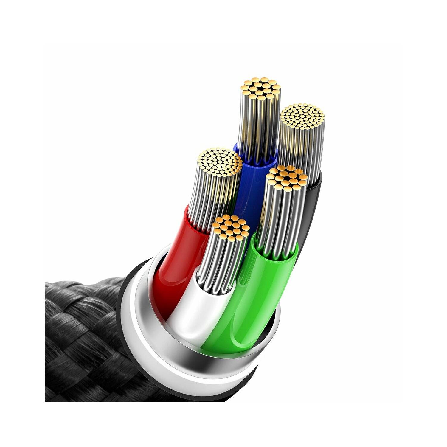 Baseus Glimmer Series Schnellladekabel USB-C – iPhone 480 Mbit/s PD 20 W 1 m schwarz