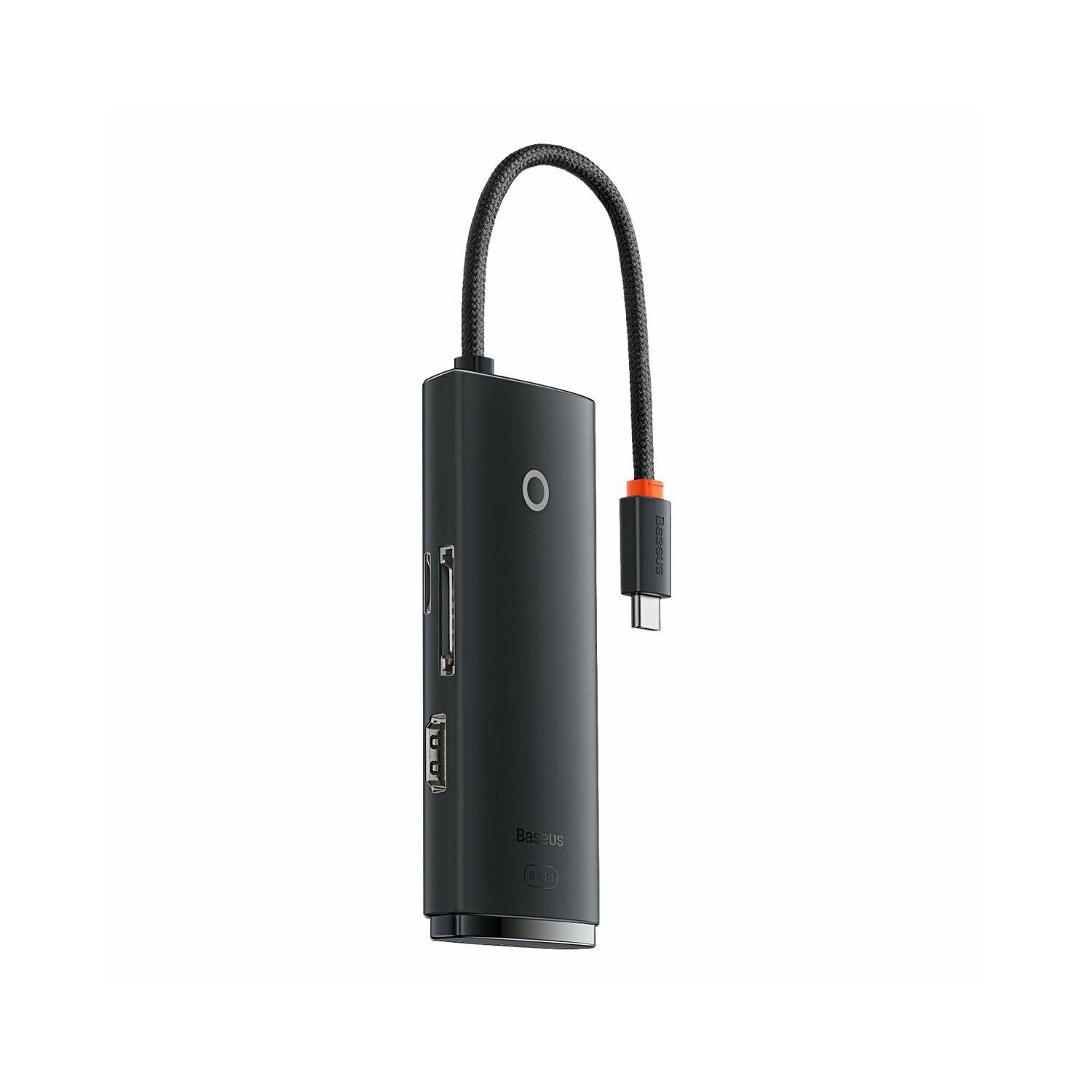 Baseus Lite Series multifunktionaler HUB USB Typ C - 2 x USB 3.0 / USB Typ C / HDMI 1,4 / SD / TF schwarz (WKQX050001)