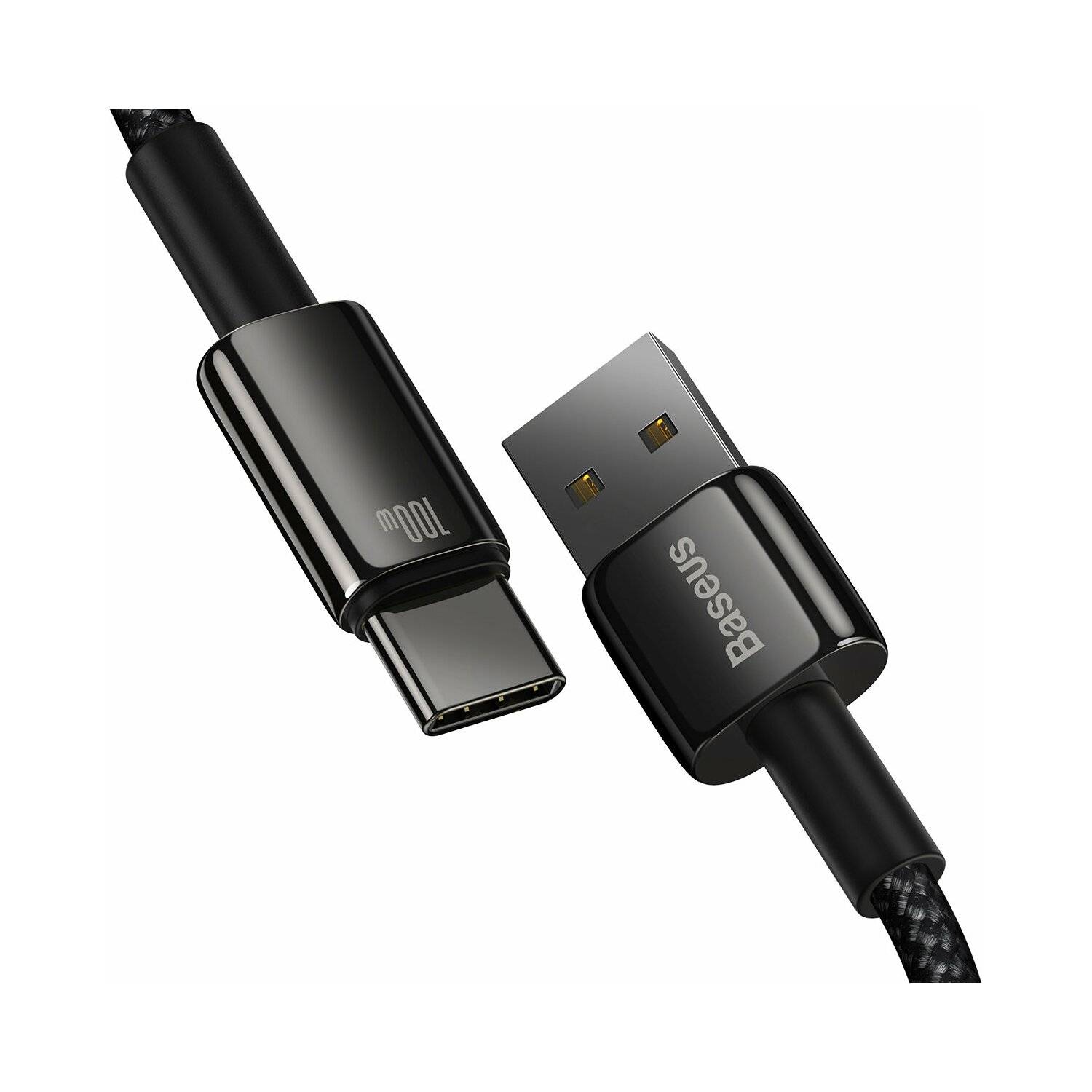 Baseus Tungsten Gold Kabel USB-A - USB-C 480Mb/s 100W 1m schwarz (CAWJ000001)