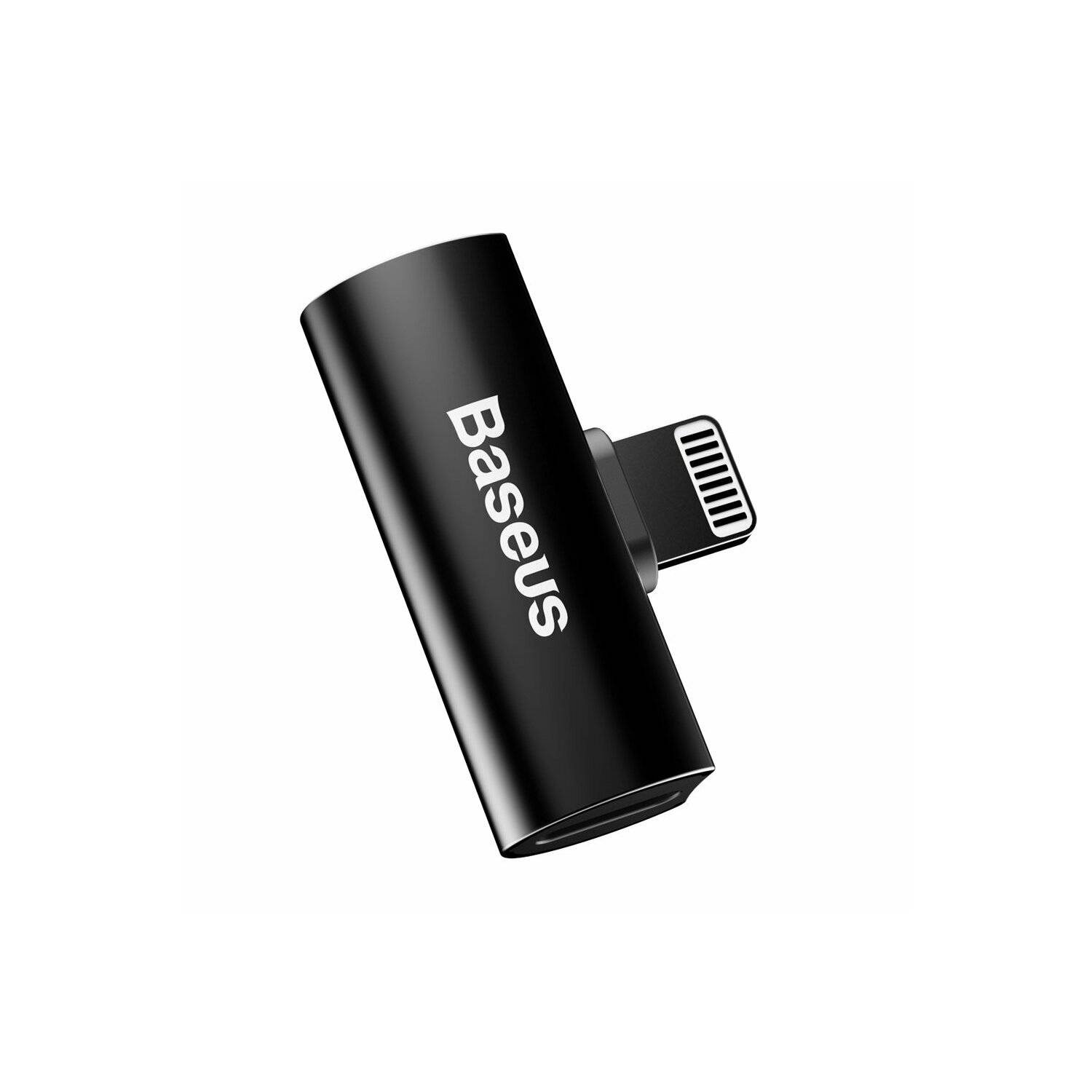 Baseus Audio Converter L46 Adapter Splitter von iPhone auf 2x iPhone Ladeanschluss schwarz (CAL46-01)