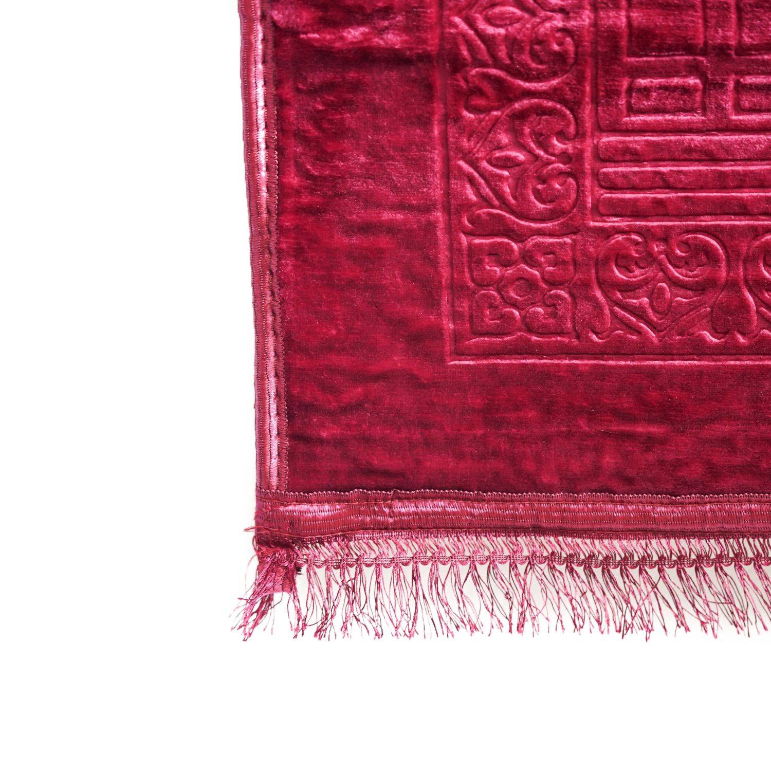 Muslimische Gebetsteppich, Islamische türkische gepolsterte Gebetsteppiche 80x120cm Frauen und Männer Seccade Magenta