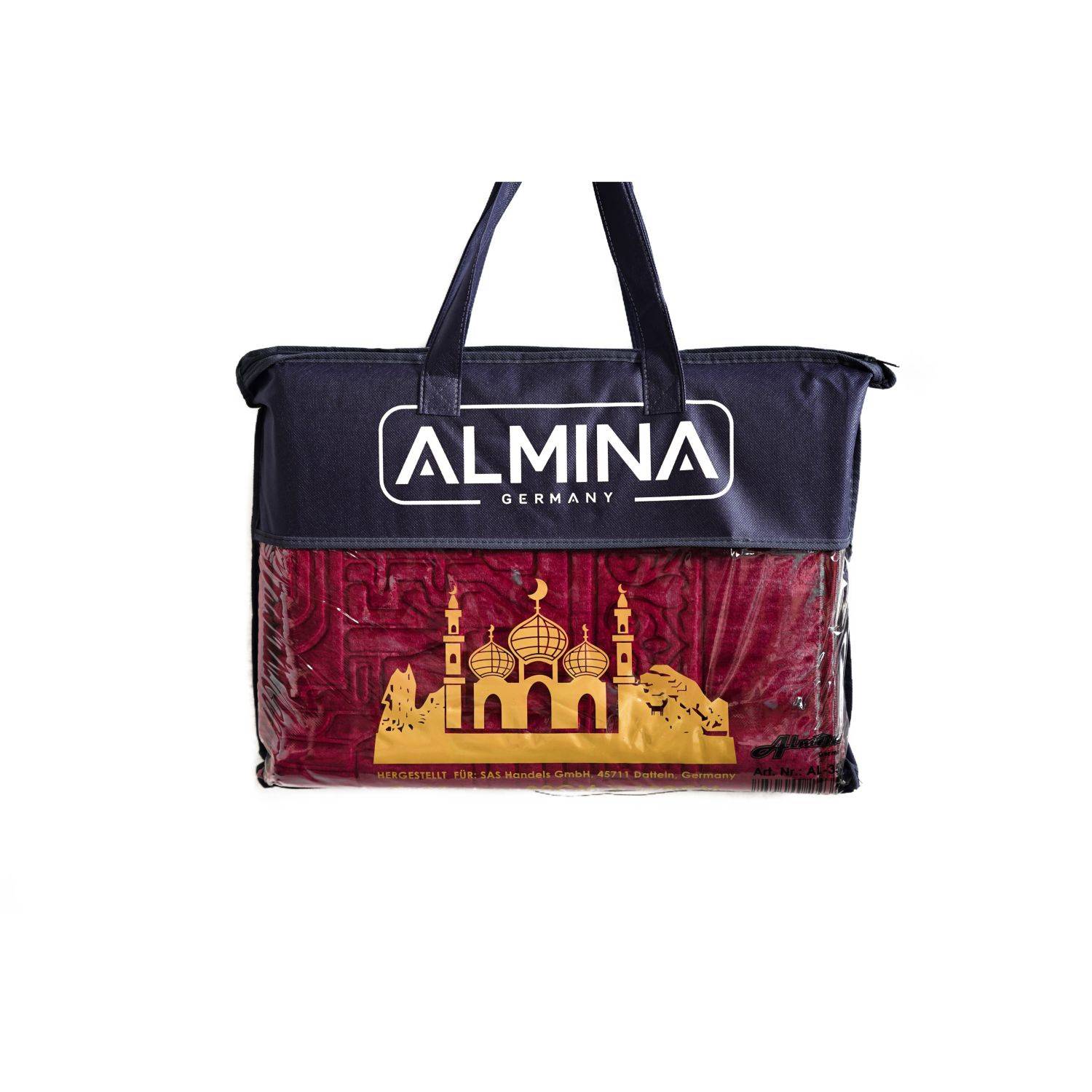 Muslimische Gebetsteppich, Islamische türkische gepolsterte Gebetsteppiche 80x120cm Frauen und Männer Seccade Magenta