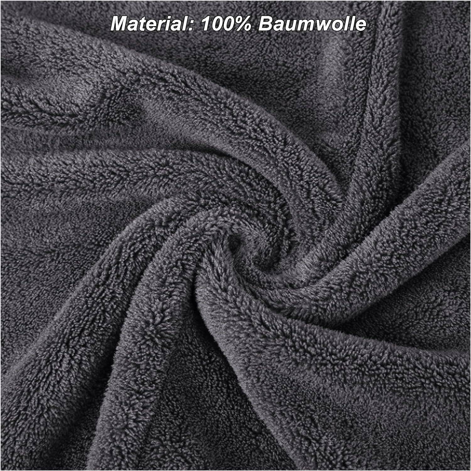 Emmy Home Haarturban, 100% Baumwolle 2 Stück Haartuch schnelltrocknend, Turban Handtuch mit Knopf Rosa-Anthrazit