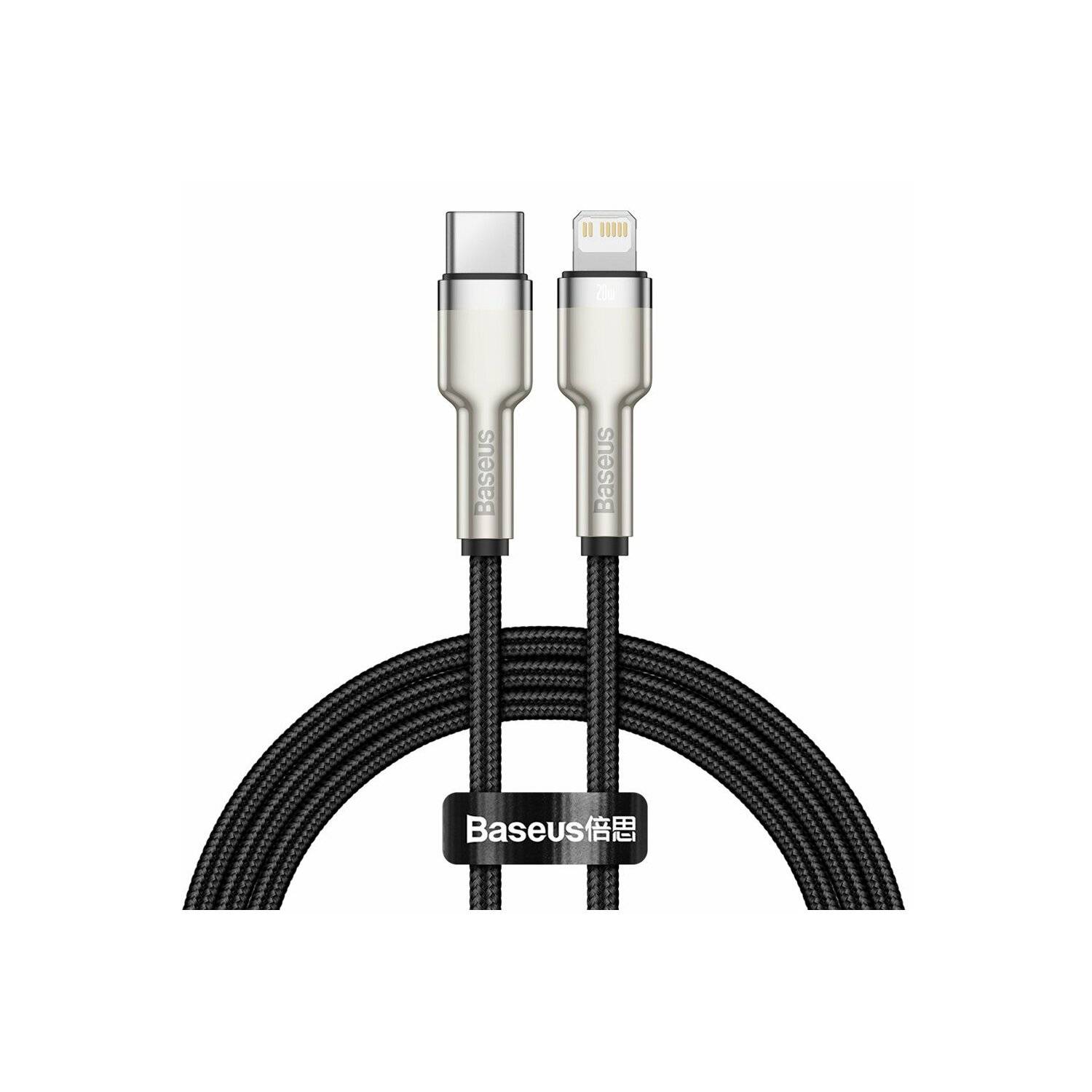 Baseus Cafule Metal Datenkabel USB Typ C - iPhone 20 W Power Delivery 1 m schwarz (CATLJK-A01)