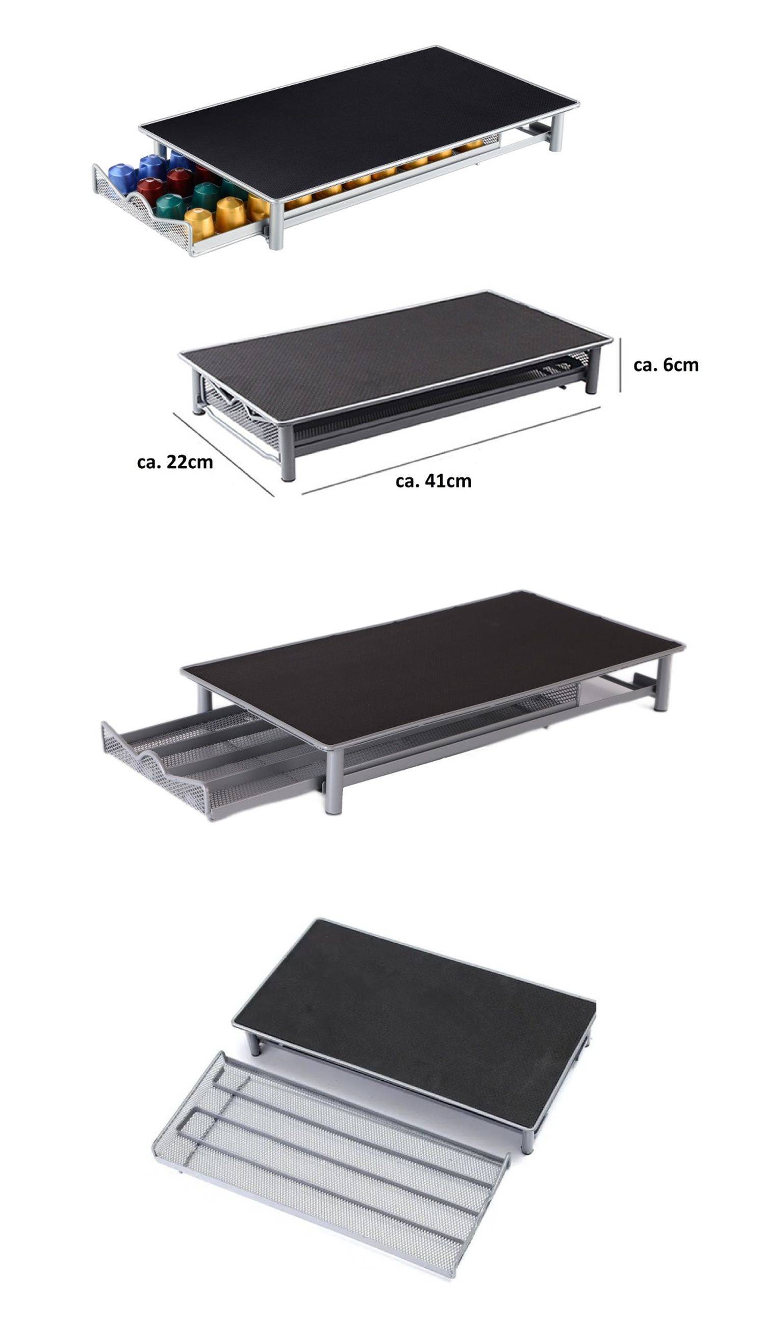 Kaffeekapsel Schublade für 40 Kapseln kompatibel mit Nespresso Kapselhalter Kapselspender