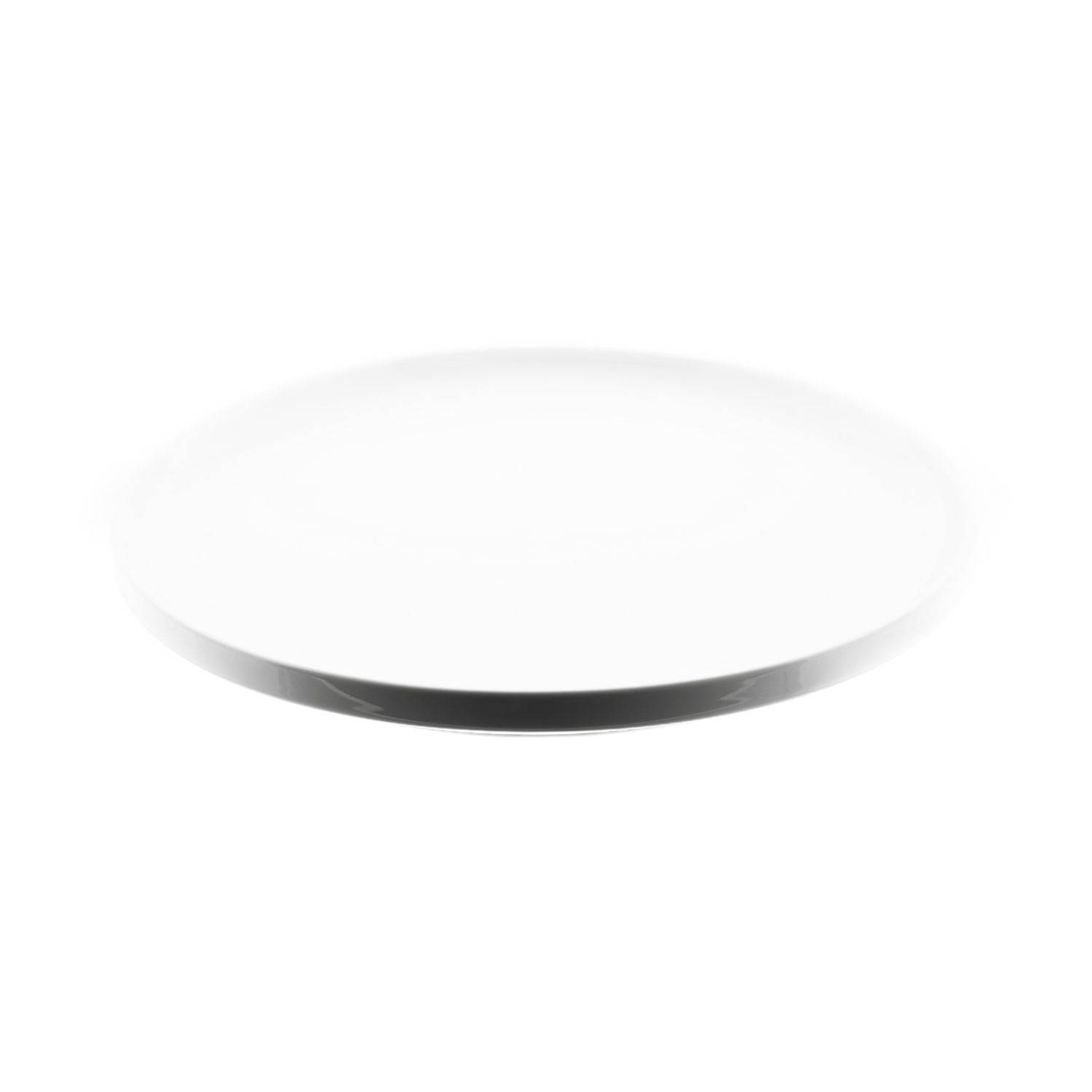 Almina 2 Teiliger Servierteller-Set aus Porzellan Weiß Runder Form 26 cm