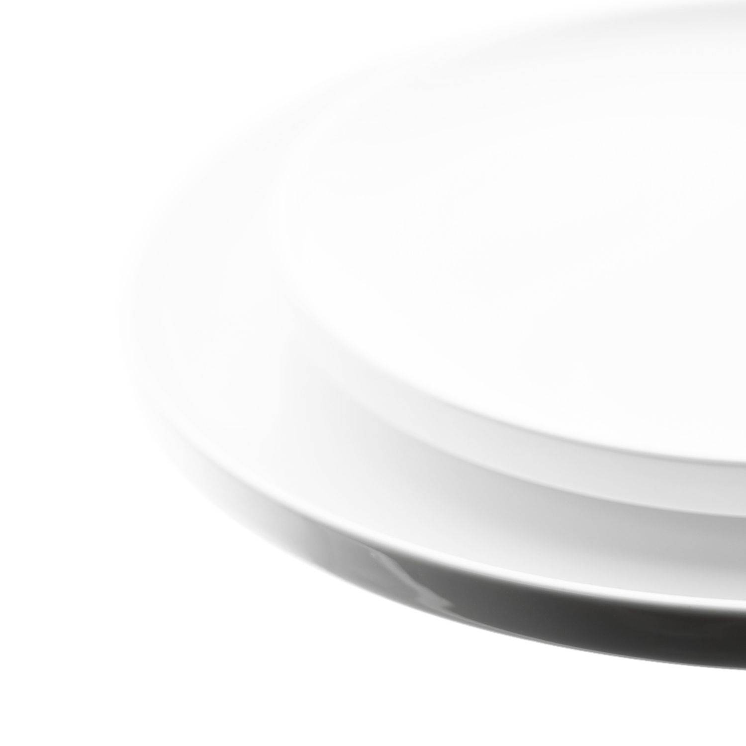Almina 2 Teiliger Servierteller-Set aus Porzellan Weiß Runder Form 26 cm