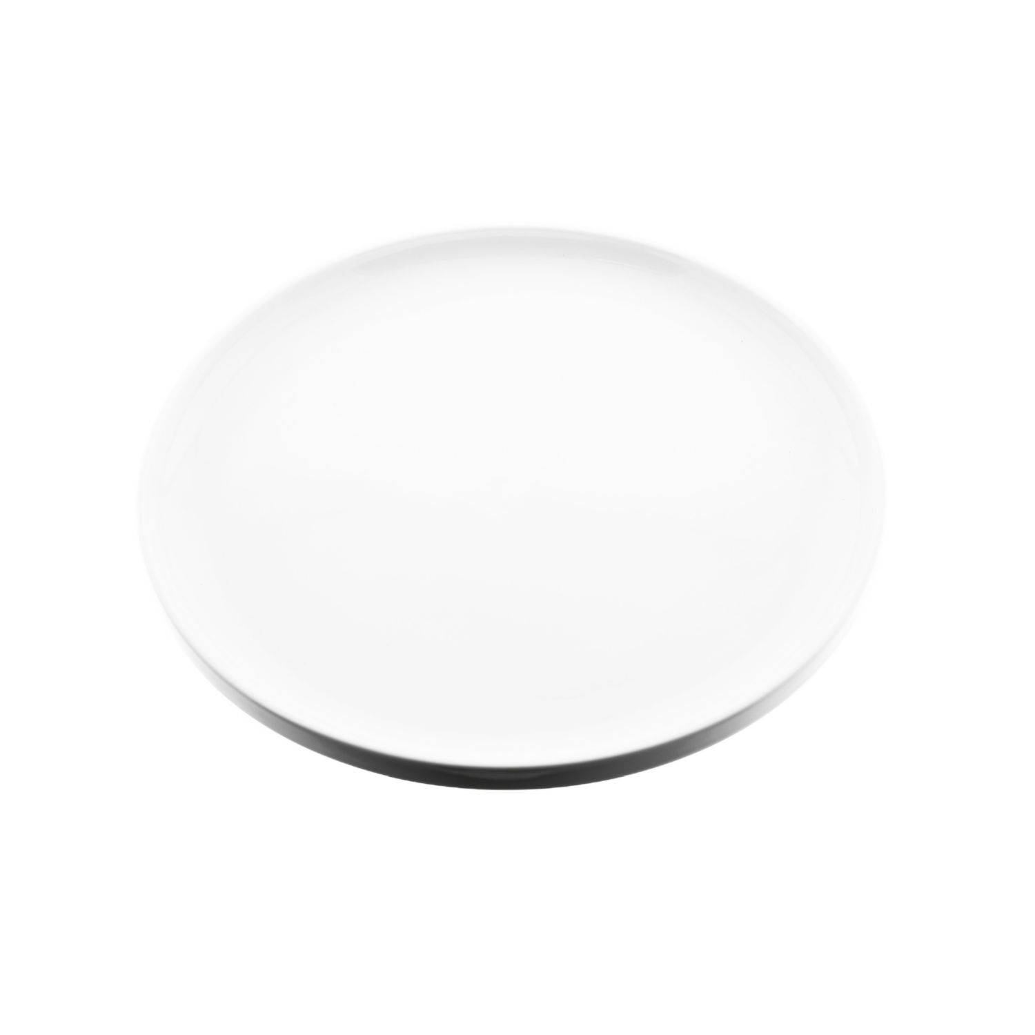 Almina 2 Teiliger Servierteller-Set aus Porzellan Weiß Runder Form 26 cm