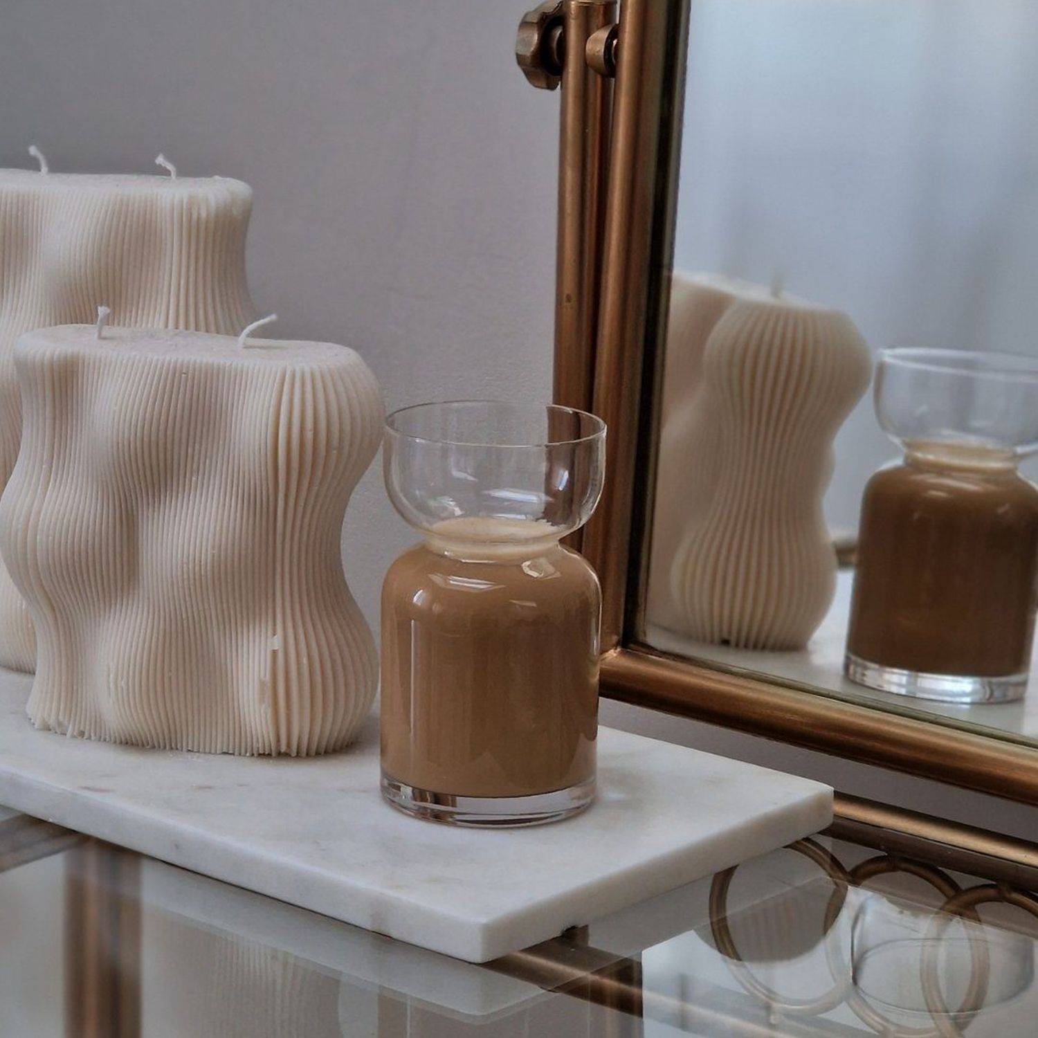 Zoha Glas Sanduhr Glas 2er Set Getränkebecher Cocktail - 330 ml Heißgetränke Kaffeeglas