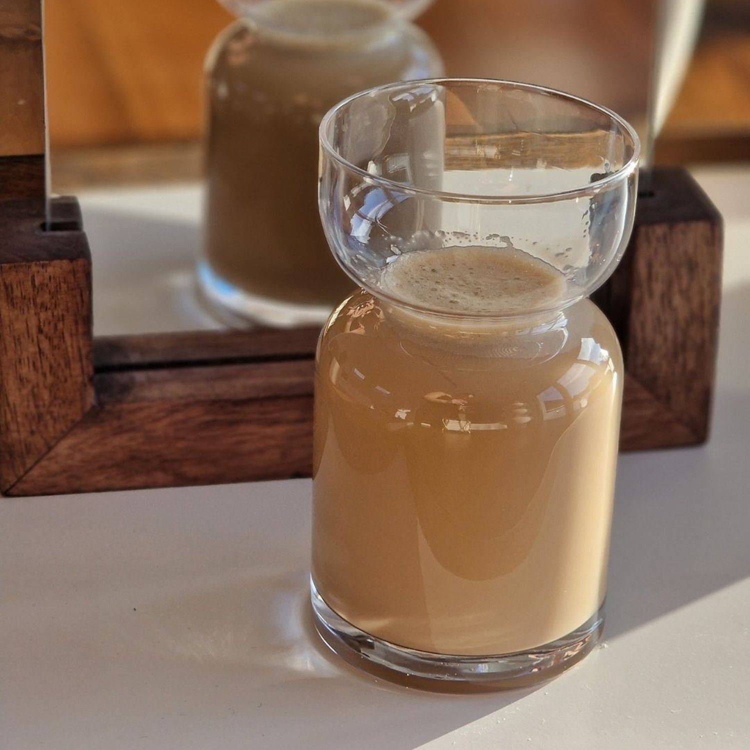 Zoha Glas Sanduhr Glas 2er Set Getränkebecher Cocktail - 330 ml Heißgetränke Kaffeeglas