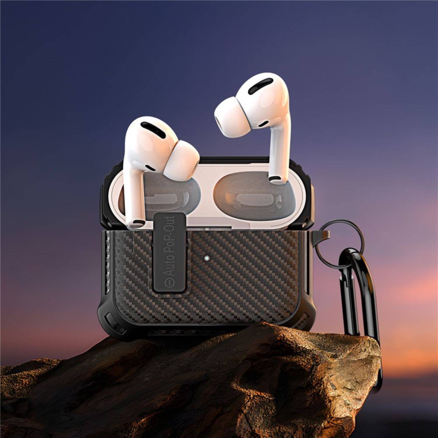 Dux Ducis PECI-Serie Kopfhörerhülle kompatibel mit Airpods 3 Schwarz