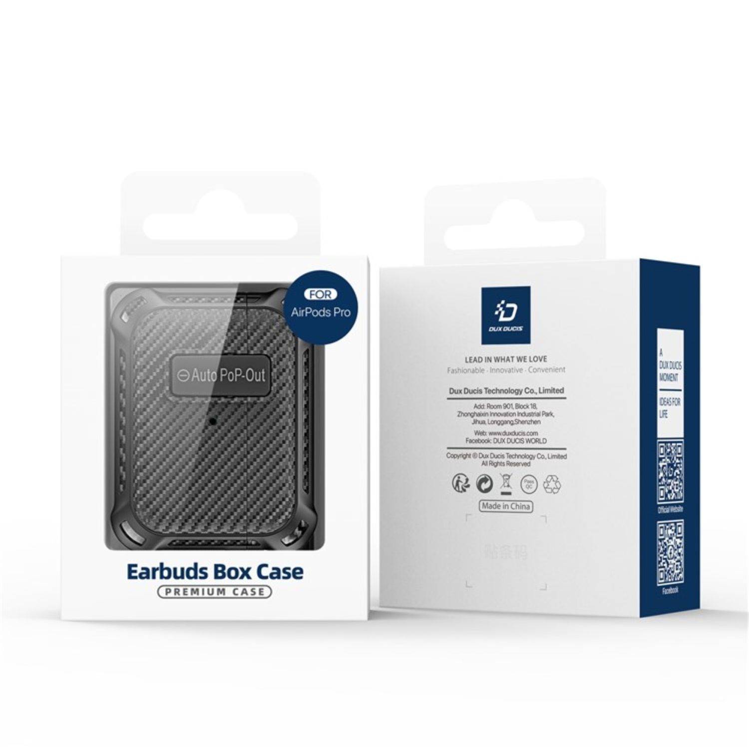 Dux Ducis PECI-Serie Kopfhörerhülle kompatibel mit Airpods 3 Schwarz