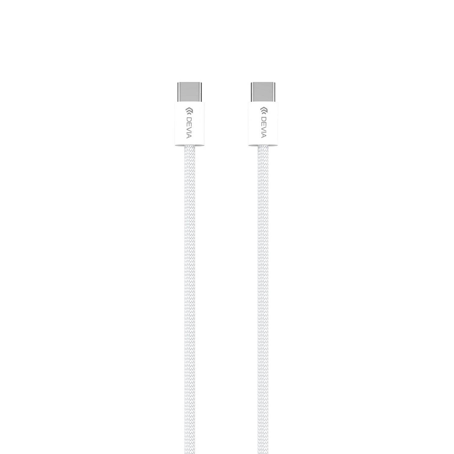 Devia Ladekabel USB Typ C - USB Typ C 1m 60 W in Weiß Schnellladekabel