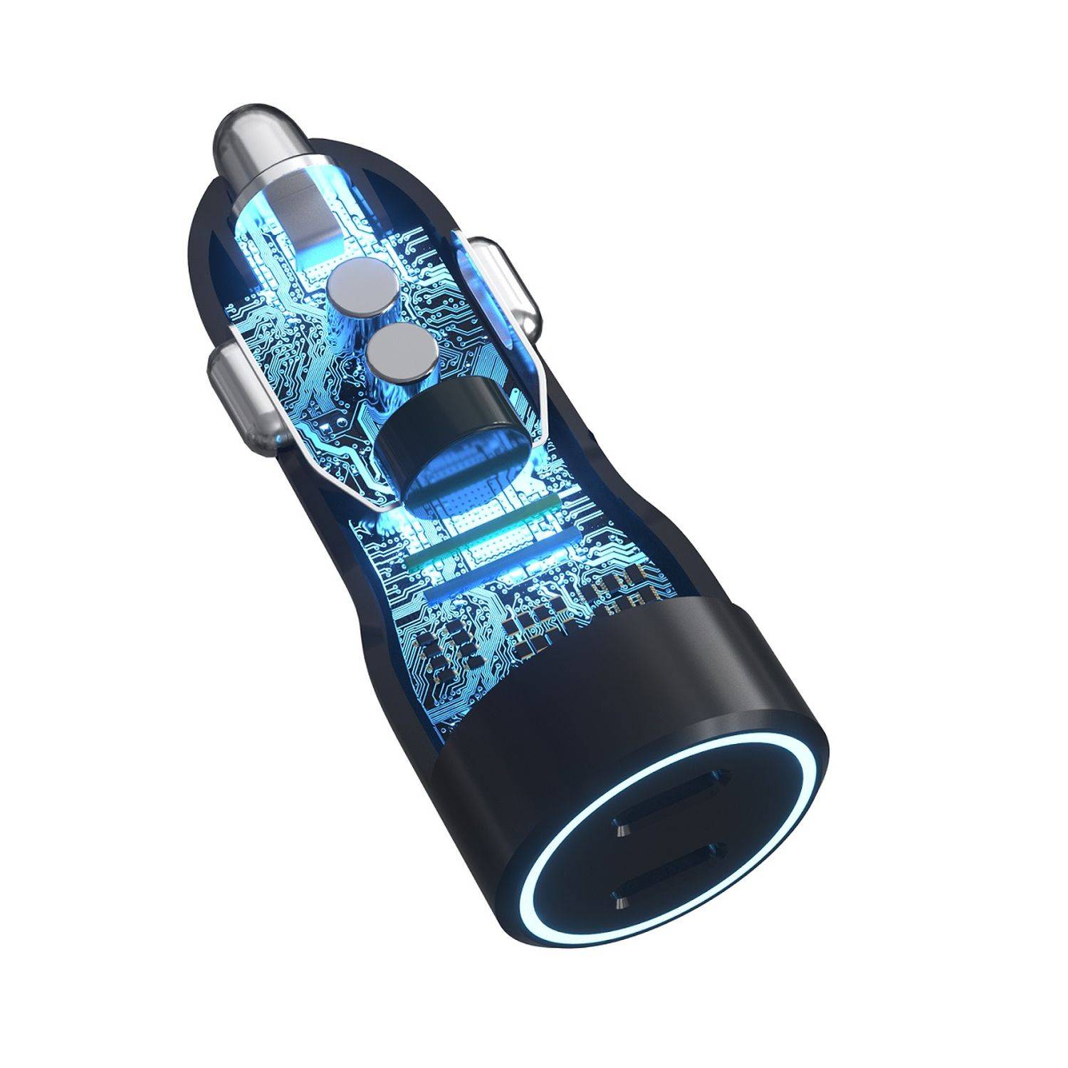 Devia Autoladegerät Smart PD 2x USB-C 40W schwarz Schnellladegerät