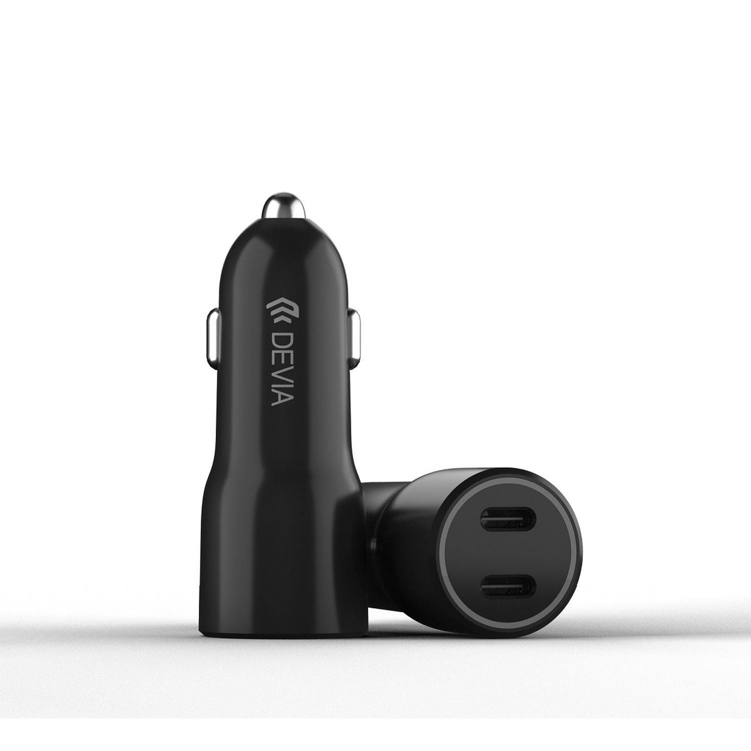 Devia Autoladegerät Smart PD 2x USB-C 40W schwarz Schnellladegerät