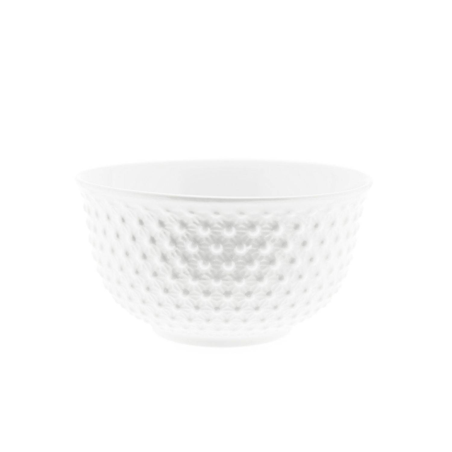 Almina 6 Teiliger Schalen-Set Weiß aus Porzellan mit Muster für Müsli 450 ml Motiv 6