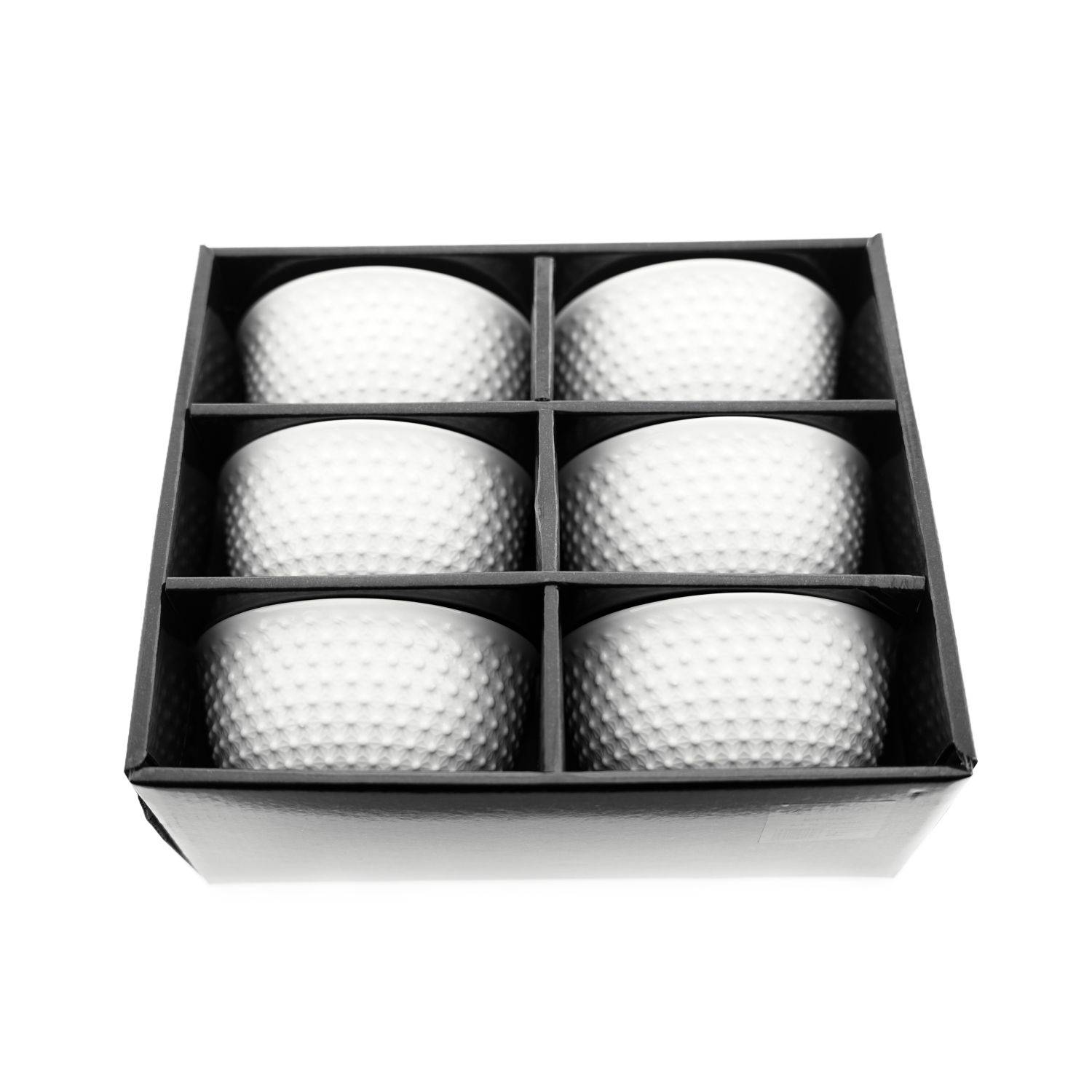 Almina 6 Teiliger Schalen-Set Weiß aus Porzellan mit Muster für Müsli 450 ml Motiv 6